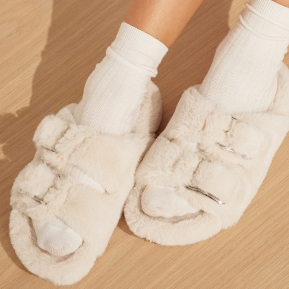JustFab Kara Fuzzie Slippers